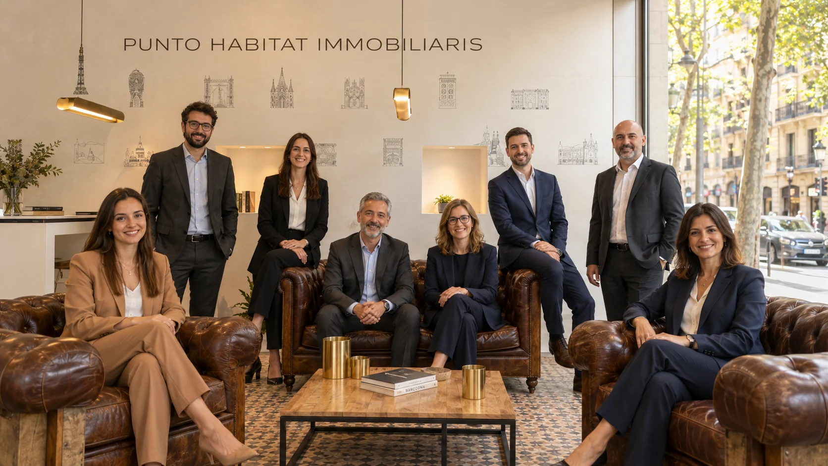 Equipo de Punto Habitat en su oficina de Barcelona